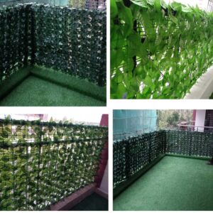 Artificial Dark Green and Light Green Privacy Fences 3MX1M