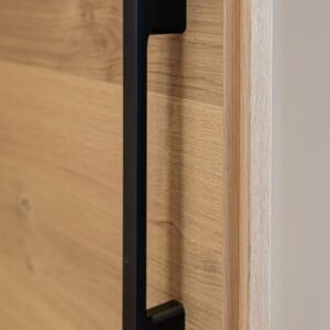 Matt black door handle